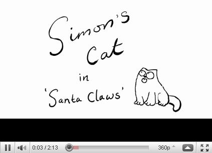Simon's Cat in "Santa Claws"